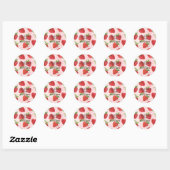 Sticker Rond Baby shower Berry Sweet Strawberry (Feuille)