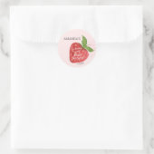 Sticker Rond Baby shower Berry Sweet Strawberry (Sac)