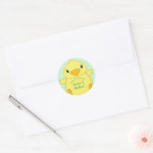 Sticker Rond Baby shower blanc vert (Enveloppe)