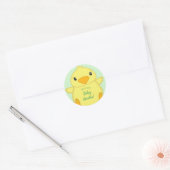 Sticker Rond Baby shower blanc vert (Enveloppe)