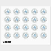Sticker Rond Baby shower Blue Baby High Tops (Feuille)