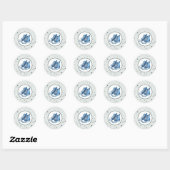 Sticker Rond Baby shower Blue Baby High Tops (Feuille)