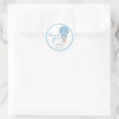 Sticker Rond Baby shower Blue Elephant (Sac)