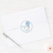 Sticker Rond Baby shower Blue Elephant (Enveloppe)