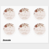 Sticker Rond Baby shower bohème feuilles d'automne (Feuille)
