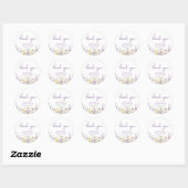 Sticker Rond Baby shower Boho Fleur sauvage Merci  (Feuille)