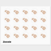 Sticker Rond Baby shower Boho Seashell (Feuille)