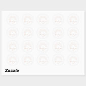 Sticker Rond Baby shower Boho Sun (Feuille)