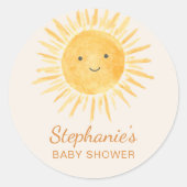Sticker Rond Baby shower Boho Sunshine (Devant)