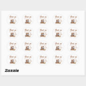 Sticker Rond Baby shower café bébé (Feuille)