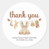 Sticker Rond Baby shower café brasserie (Devant)