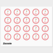 Sticker Rond baby shower 'C'est un garçon' (Feuille)
