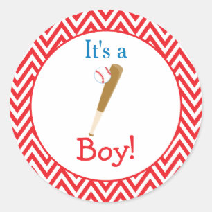 Sticker Rond baby shower 'C'est un garçon'