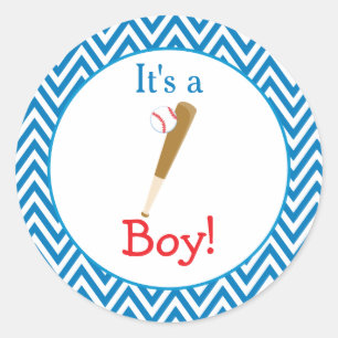 Sticker Rond baby shower 'C'est un garçon'