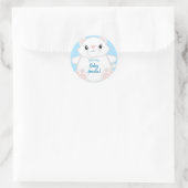 Sticker Rond Baby shower chat Kitty Blue (Sac)