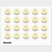 Sticker Rond Baby shower Circus Baby Train (Feuille)
