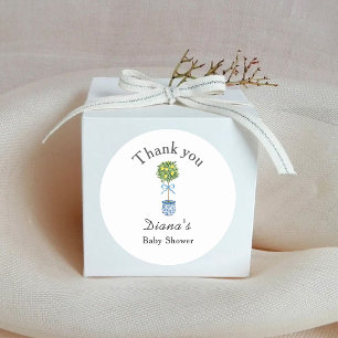 Sticker Rond Baby Shower Citron