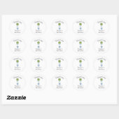Sticker Rond Baby Shower Citron (Feuille)