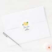 Sticker Rond Baby shower citron aquarelle (Enveloppe)