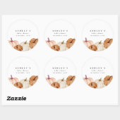 Sticker Rond Baby shower citrouille (Feuille)