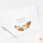Sticker Rond Baby shower citrouille (Enveloppe)