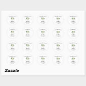 Sticker Rond Baby shower citrouille (Feuille)