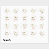 Sticker Rond Baby shower citrouille (Feuille)