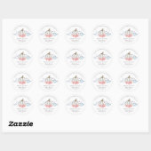 Sticker Rond Baby shower Citrouille aquarelle (Feuille)