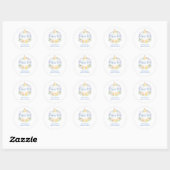Sticker Rond Baby shower citrouille Merci  (Feuille)