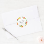 Sticker Rond Baby shower Citrus Little Cutie (Enveloppe)