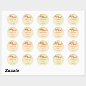 Sticker rond baby shower classique (Feuille)