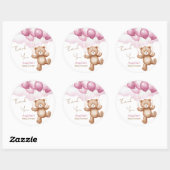 Sticker rond baby shower classique (Feuille)