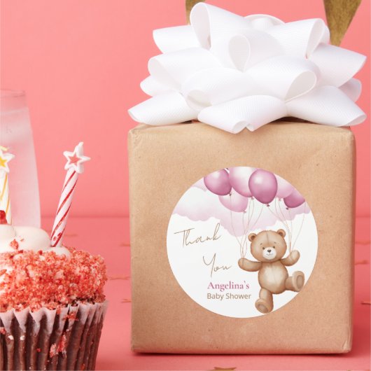 Sticker rond baby shower classique (Fête)