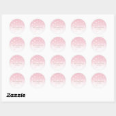 Sticker Rond Baby shower Confetti Coeur Rose (Feuille)