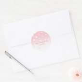 Sticker Rond Baby shower Confetti Coeur Rose (Enveloppe)