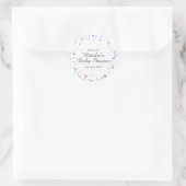 Sticker Rond Baby shower Confetti Merci Favoriser (Sac)