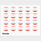 Sticker Rond Baby shower Coral Reef (Feuille)