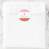 Sticker Rond Baby shower Coral Reef (Sac)