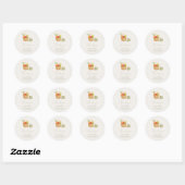 Sticker Rond Baby shower cultivé localement (Feuille)