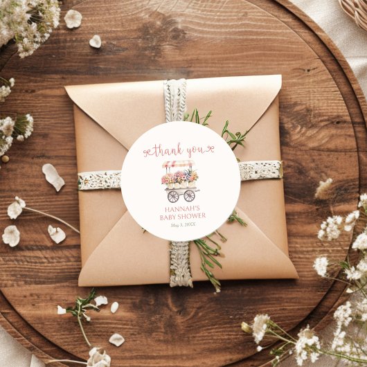 Sticker Rond Baby shower cultivé localement