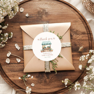 Sticker Rond Baby shower cultivé localement