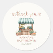 Sticker Rond Baby shower cultivé localement (Devant)