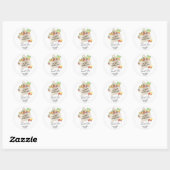Sticker Rond Baby shower cultivé localement (Feuille)
