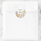 Sticker Rond Baby Shower Cute Baby Animals (Sac)