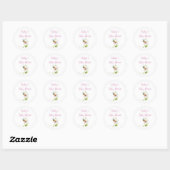 Sticker Rond Baby shower d'abeilles (Feuille)
