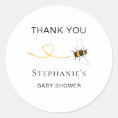 Sticker Rond Baby shower d'abeilles Merci (Devant)