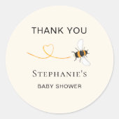 Sticker Rond Baby shower d'abeilles Merci (Devant)