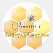 Sticker Rond Baby shower d'abeilles miel (Devant)