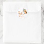Sticker Rond Baby shower d'agrumes orange Favoriser (Sac)