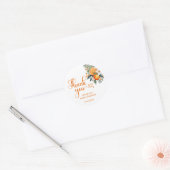 Sticker Rond Baby shower d'agrumes orange Favoriser (Enveloppe)